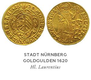 Stadt Nürnberg, Goldgulden, Hl. Laurentius